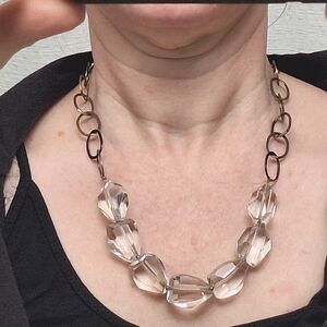 JoJo | Chunky Faceted Clear Beads Necklace